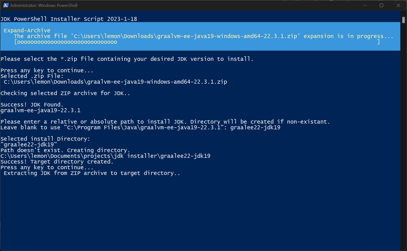 JDK PowerShell Installer Script